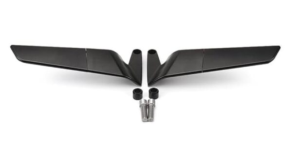 A4S aluminium with free bolts Adjustable Stealth Aerodynamic Rearview Mirrors for Fully Faired Motorcycle York Nut Fitting Mirror Universal Fit for all model bikes and scooty and sports bikes - Image 2