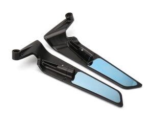 A4S aluminium with free bolts Adjustable Stealth Aerodynamic Rearview Mirrors for Fully Faired Motorcycle York Nut Fitting Mirror Universal Fit for all model bikes and scooty and sports bikes
