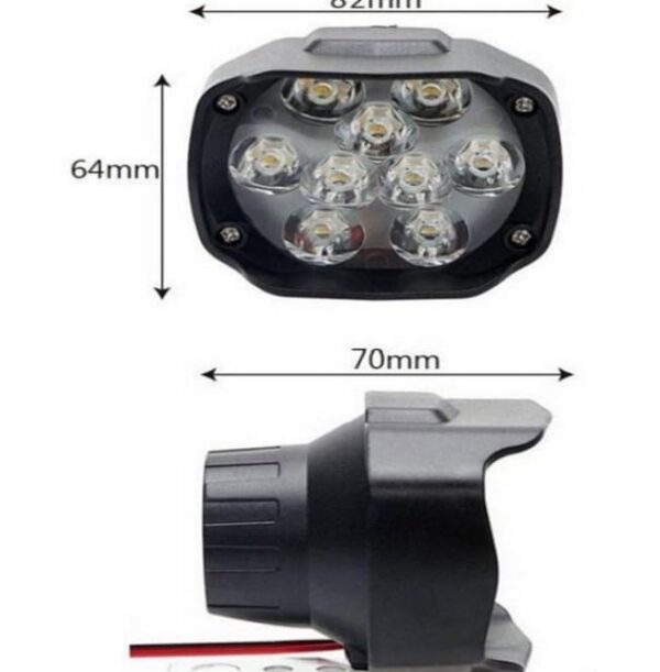 9 CREE LED 15W Fog Light For All Bikes with On/Off Switch with USB Charging Port