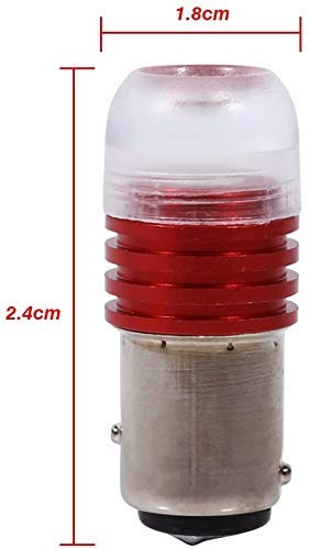 Universal Back, Reversing Brake Tail LED Light for Bike, Car, RED - Pack of 2 for Hyundai Creta 2020