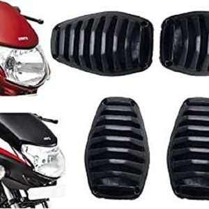 Hero HF Deluxe Turn Signal Indicator Light Blinkers Grill Cover Plastic (Bike Headlight Grill Covers) Set Of 4 pcs