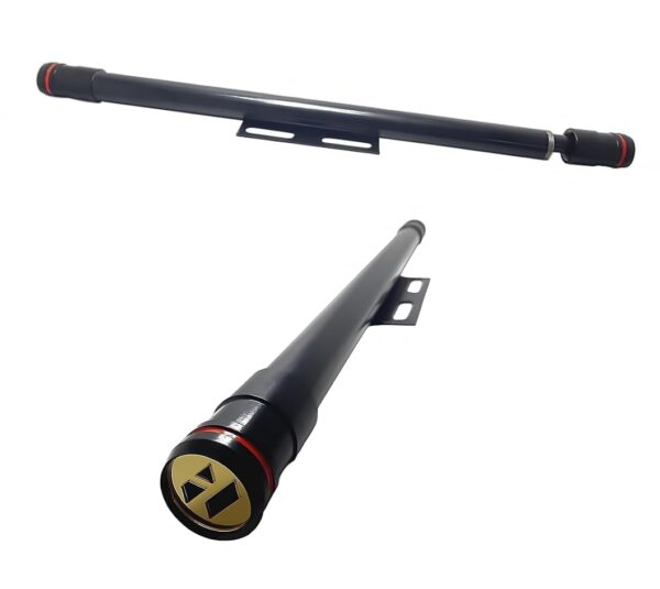 A4S AUTOMOTIVE & ACCESSORIES LED Bike Safety Single Rod Leg Guard Crash Guard, Black Heavy Duty