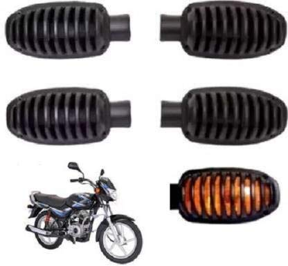 Black Plastic Indicator Grill Cover Bike Headlight Grill (Black) for Platina (8 Pcs, 4 set)