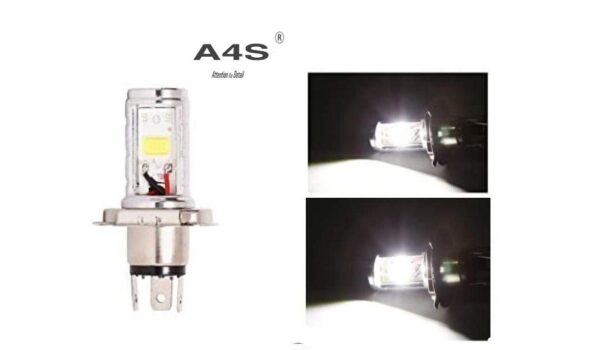 A4S CYT Double Sided Headlight LED H4 color White - Hero Maestro Edge Hero Passion XPro for Bike
