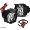 A4S AUTOMOTIVE & ACCESSORIES 9 Led Shilan Led Fog Lamp With Handle Light For All Bike Scooty Free 1pcs Switch Inside