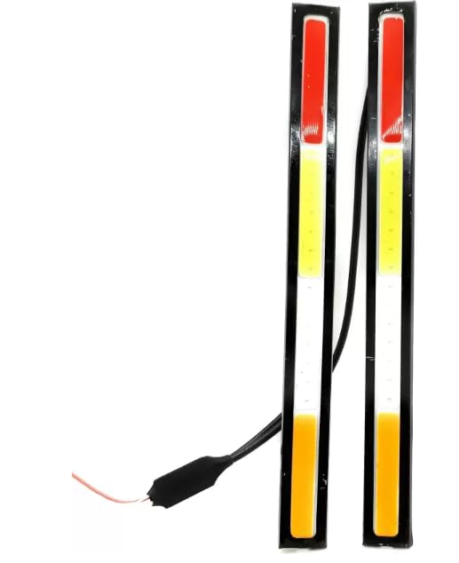 A4S 17 CM DRL Flashing Car Fancy Lights, 4 Colours, Multicolour, Set of 2