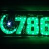 LED Digital Clock Display, 7-Segment Green Illumination, 12V DC, Universal Vehicle Fit