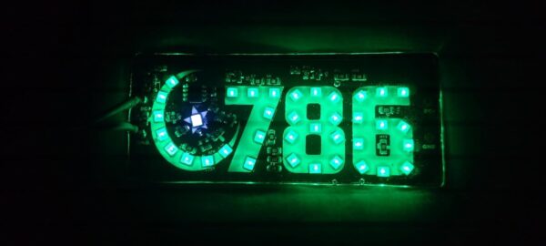 LED Digital Clock Display, 7-Segment Green Illumination, 12V DC, Universal Vehicle Fit