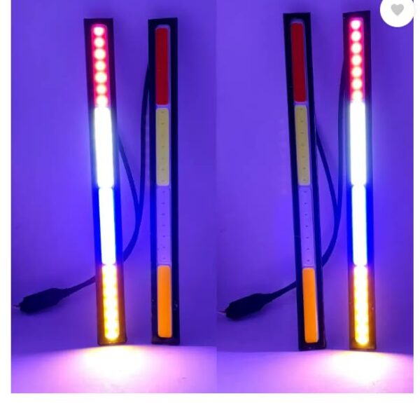 A4S 17 CM DRL Flashing Car Fancy Lights, 4 Colours, Multicolour, Set of 2