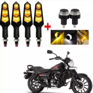 A4S AUTOMOTIVE & ACCESSORIES Yellow Flexival Duke Indicator With Y/W Handle Light For All Bikes