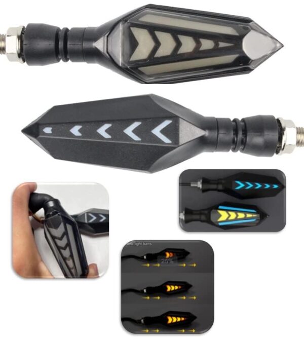Arrow Running Blinker Bright LED Indicators Universal For All Bike Models Motorcycle Turn Signal Lights