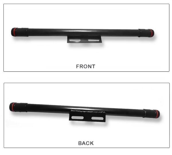 A4S AUTOMOTIVE & ACCESSORIES LED Bike Safety Single Rod Leg Guard Crash Guard, Black Heavy Duty