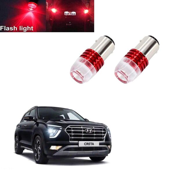 Universal Back, Reversing Brake Tail LED Light for Bike, Car, RED - Pack of 2 for Hyundai Creta 2020