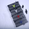Motorcycle Radiator Grille Guard Protector, Black with Blue Logo, Diagonal Stripe Pattern