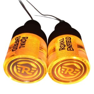 Handle Bar End Indicator LED Light Side Weights for Bullet Bike Classic Standard Electra Thunderbird 350 500