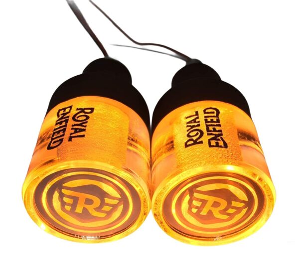 Handle Bar End Indicator LED Light Side Weights for Bullet Bike Classic Standard Electra Thunderbird 350 500