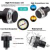 THEASKART LED Handlebar End Lights with Red and Black Wire, 2 Pieces, Motorcycle Signal Indicators